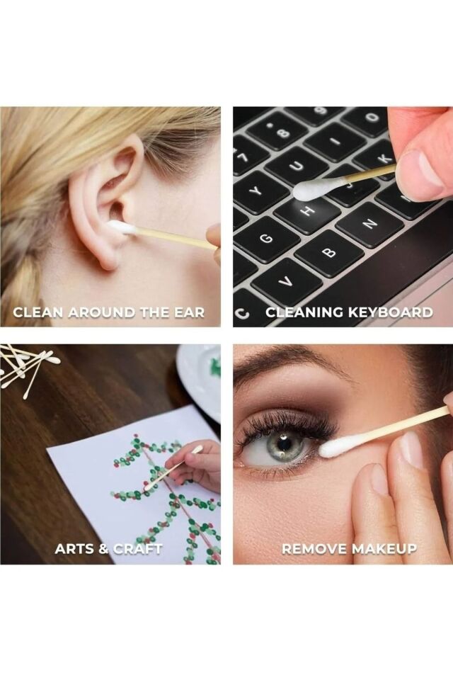 8 KUTU Kulak Çöpü Pamuklu Kulak Temizleme Çubuğu