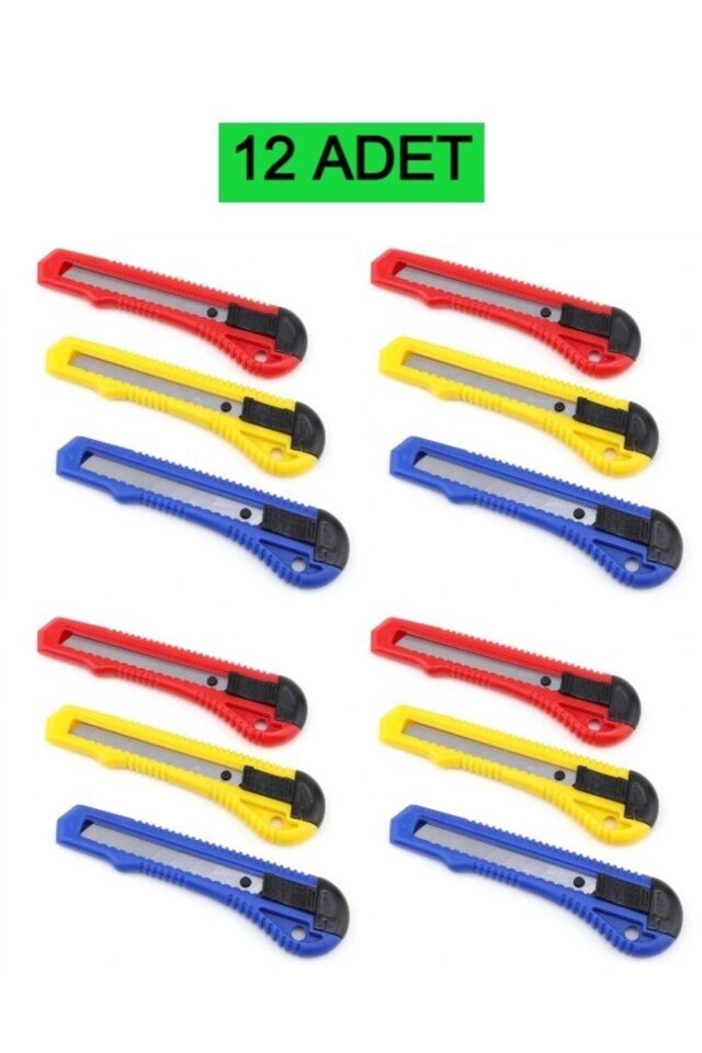 12 Adet Maket Bıçağı Büyük Boy Falçata