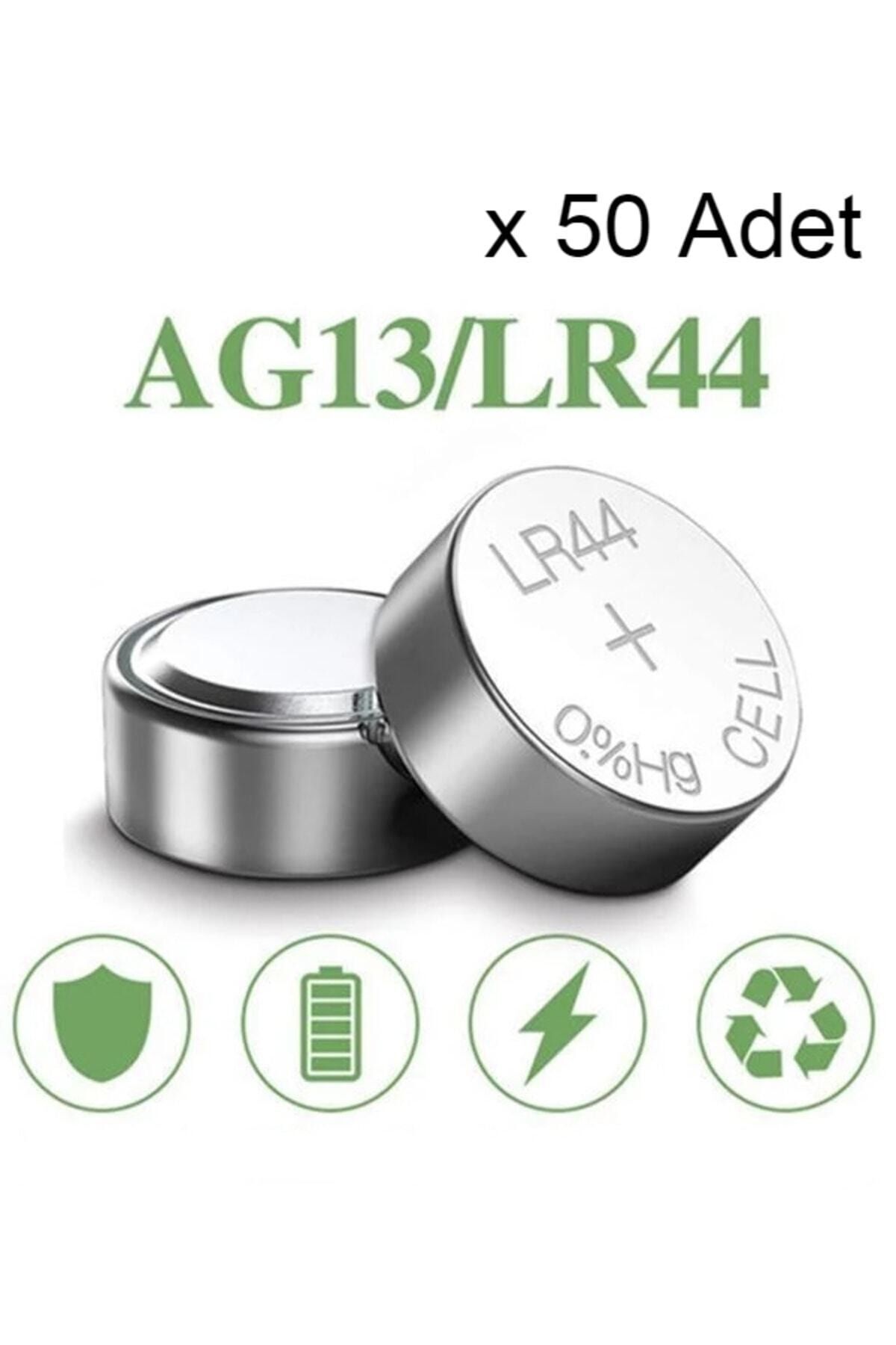 50 Adet Ag13/lr44/357a Düğme Pil Saat Pil Lazer Pili Oyuncak Pili Alkalin