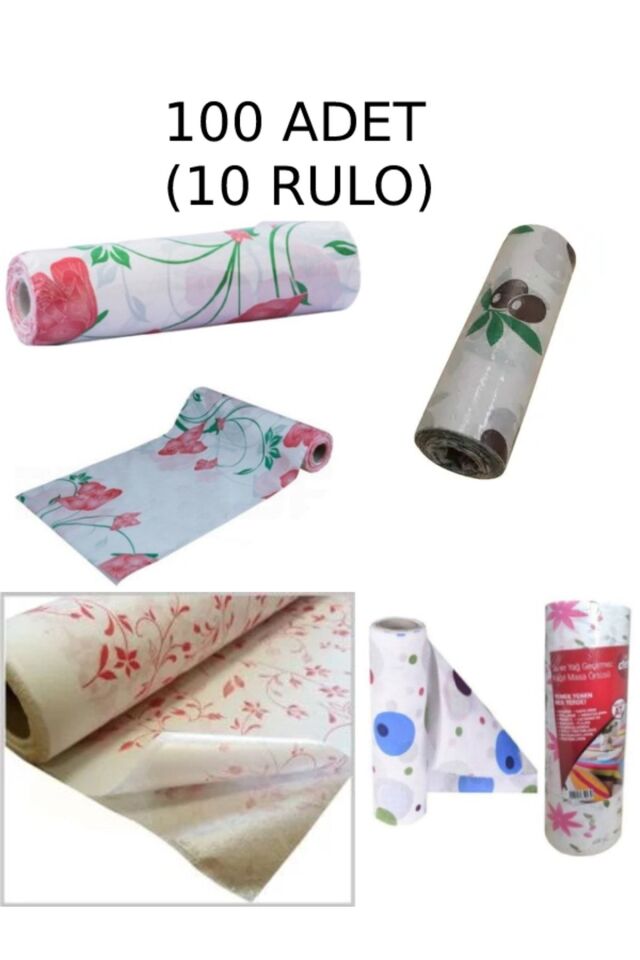 100 Adet Kullan At Masa Örtüsü Sıvı Geçirmez(10 RULO) Tek Kullanımlık 100x120 Cm Piknik Sofra Kağıdı