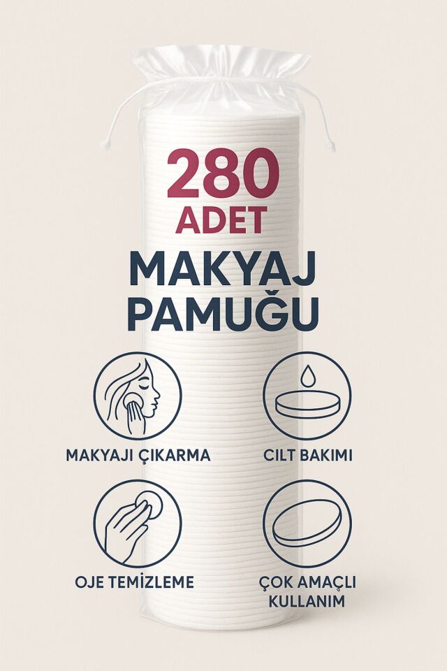280 Adet Makyaj Temizleme Pamuğu Pedi Pamuk