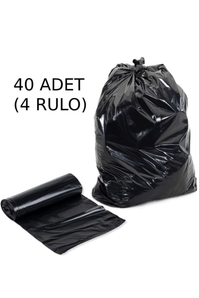 Jumbo Çöp Poşeti 75x90 Endüstriyel 10'lu X 4 Paket Battal Çöp Torbası