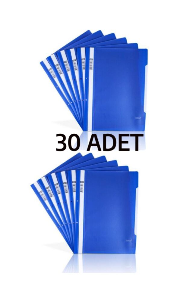 30 Adet A4 Mavi Telli Dosya Ekonomik Kaliteli