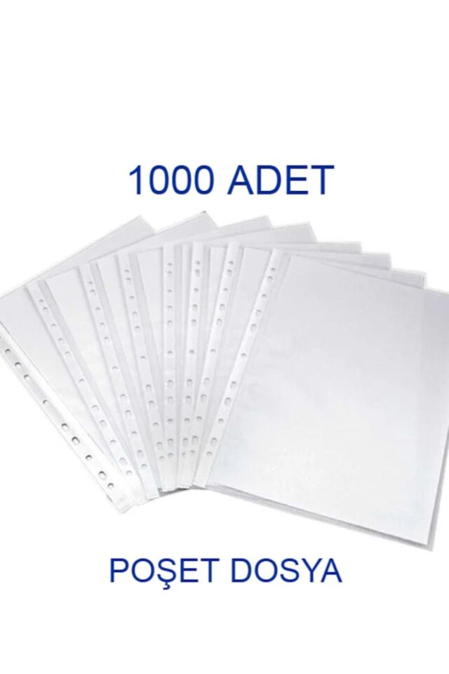 1.000 Adet A4 Şeffaf Dosya Föy Poşet Dosya