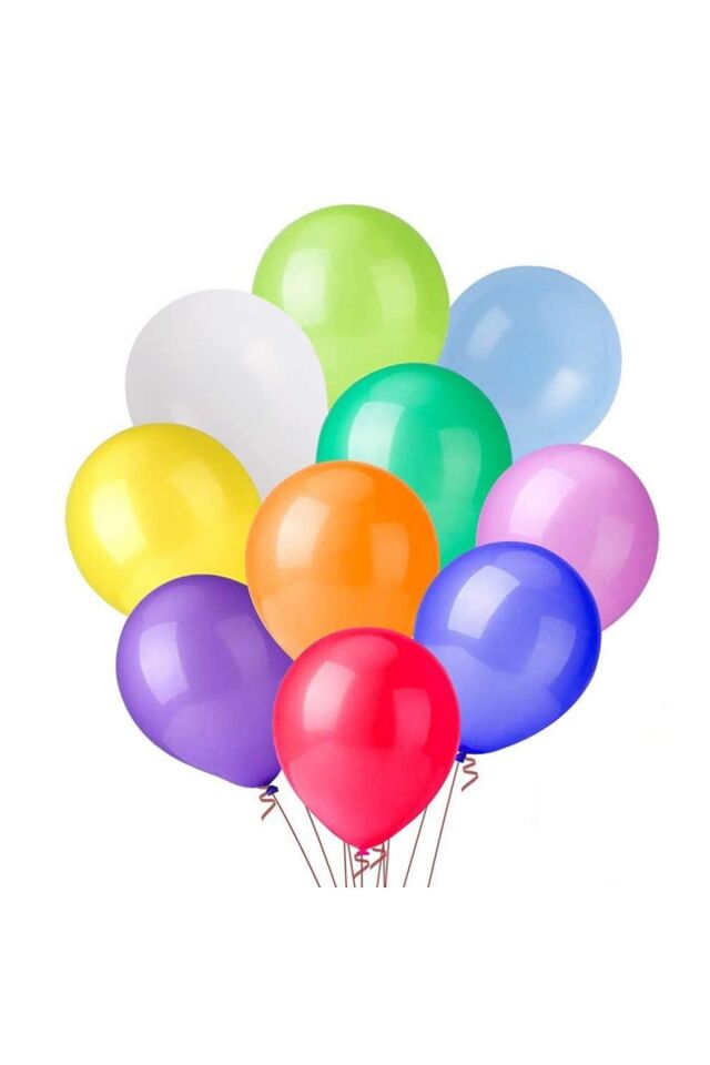 200 Adet Renkli Balon Karışık Renk Parti Doğum Günü Kutlama Özel Günler