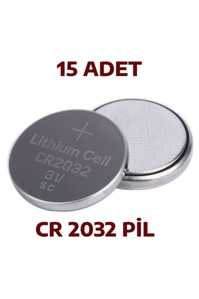 15 Adet Cr 2032 Pil Tartı Pili Baskül Pili Para Bios Düğme Pil Şeker Ölçüm Cihazı Pili