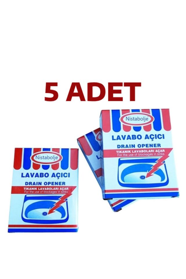 Lavabo Açıcı 70 gr X 5 Paket Mutfak Banyo Wc Gider Açıcı