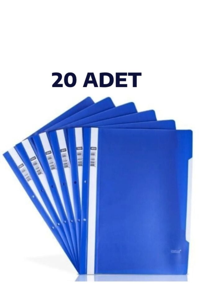 20 Adet A4 Mavi Telli Dosya Ekonomik Kaliteli