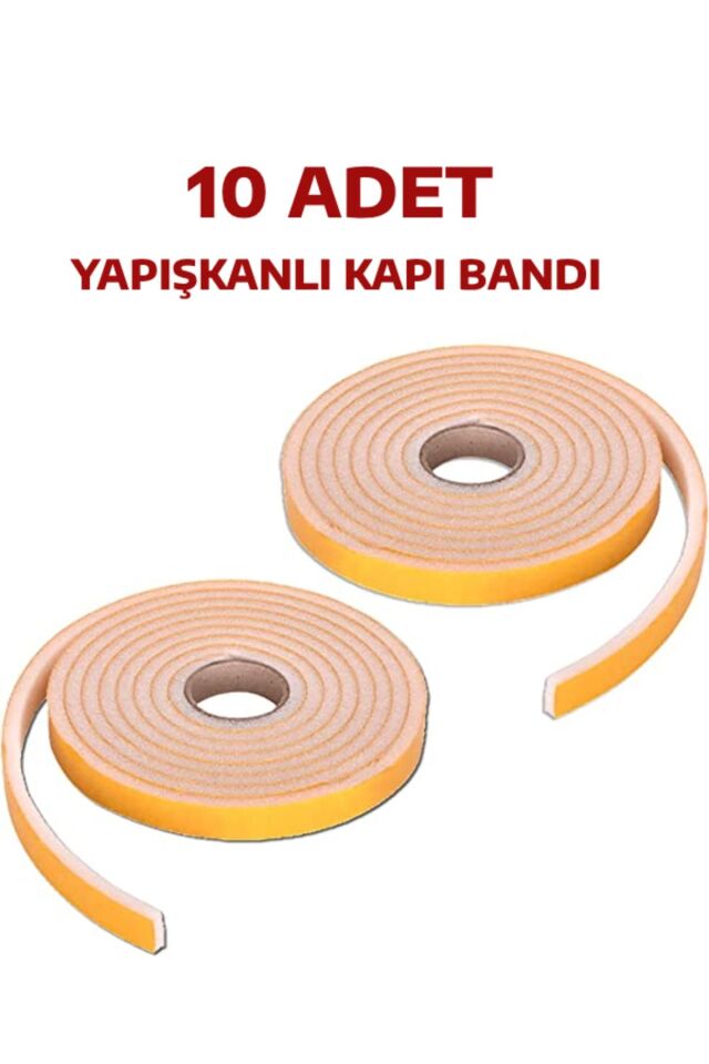 10 Adet Yapışkanlı Kapı Bandı Isı Yalıtım Süngeri