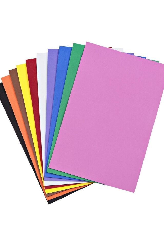 20 Adet A4 Renkli Fon Kartonu 23 X 34 cm 10 Renk