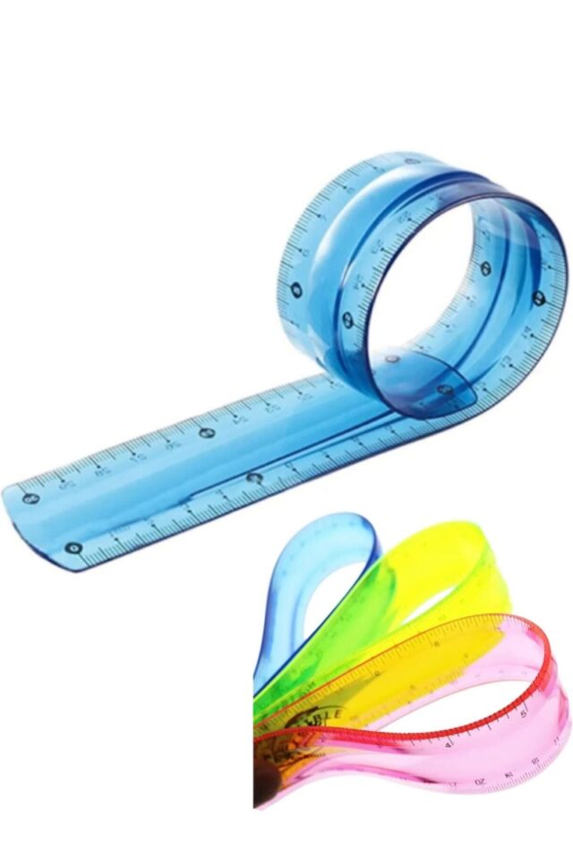 Esnek Cetvel Kırılmaz Cetvel 30 Cm Karışık Renkler
