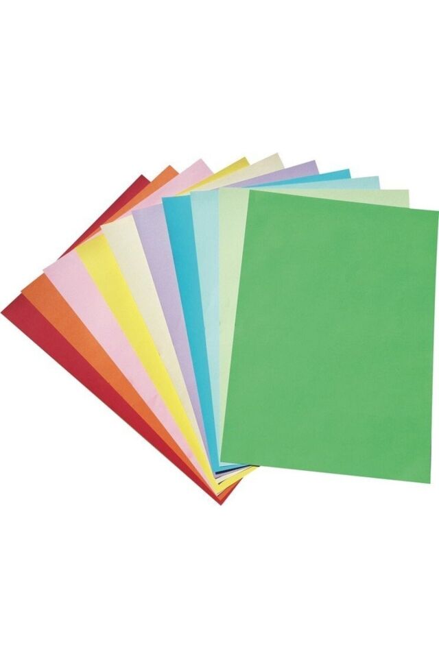 A4 Renkli Fon Kartonu 23x34 10'lu (2'li Paket) 10 Renk