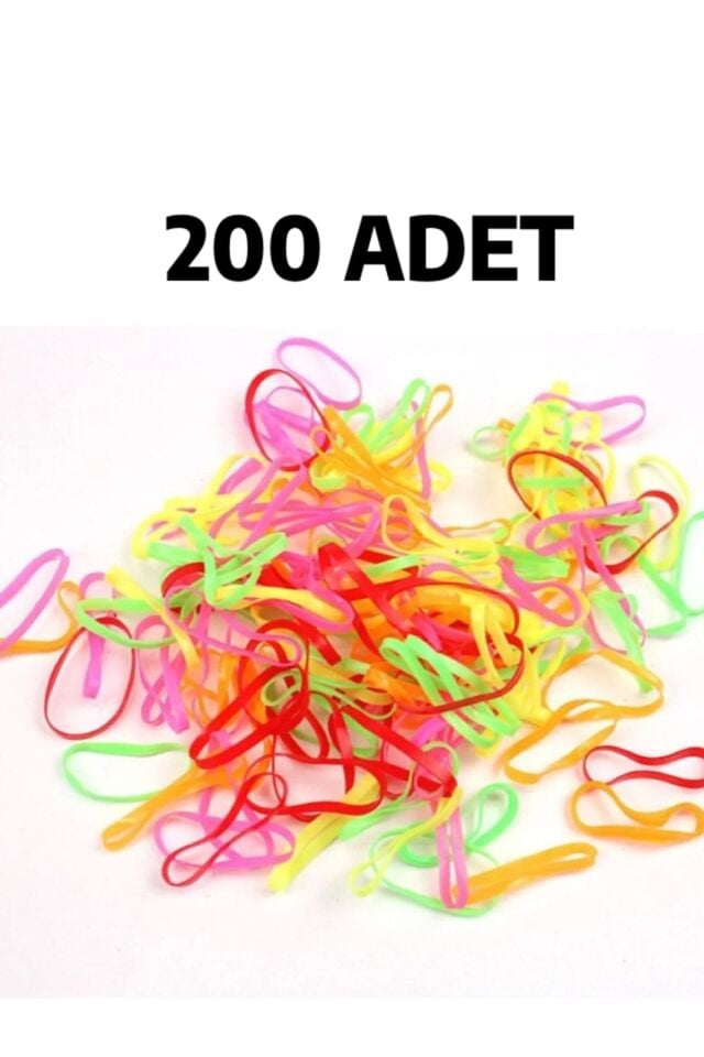 200 Adet Lastik Toka Lastikli Saç Tokası