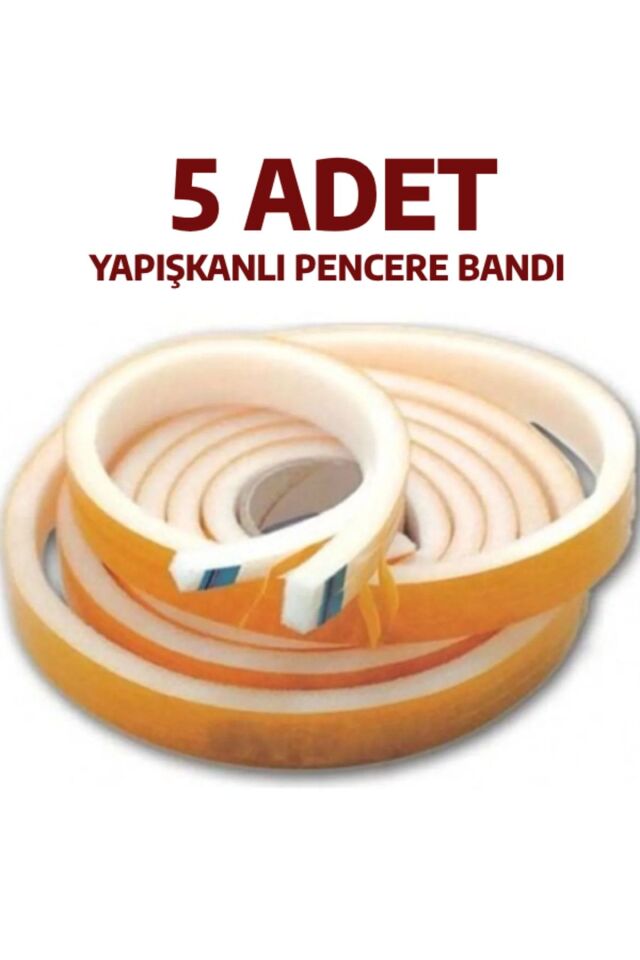 5 Adet Yapışkanlı Pencere Bandı Izolasyon Isı Yalıtım Süngeri