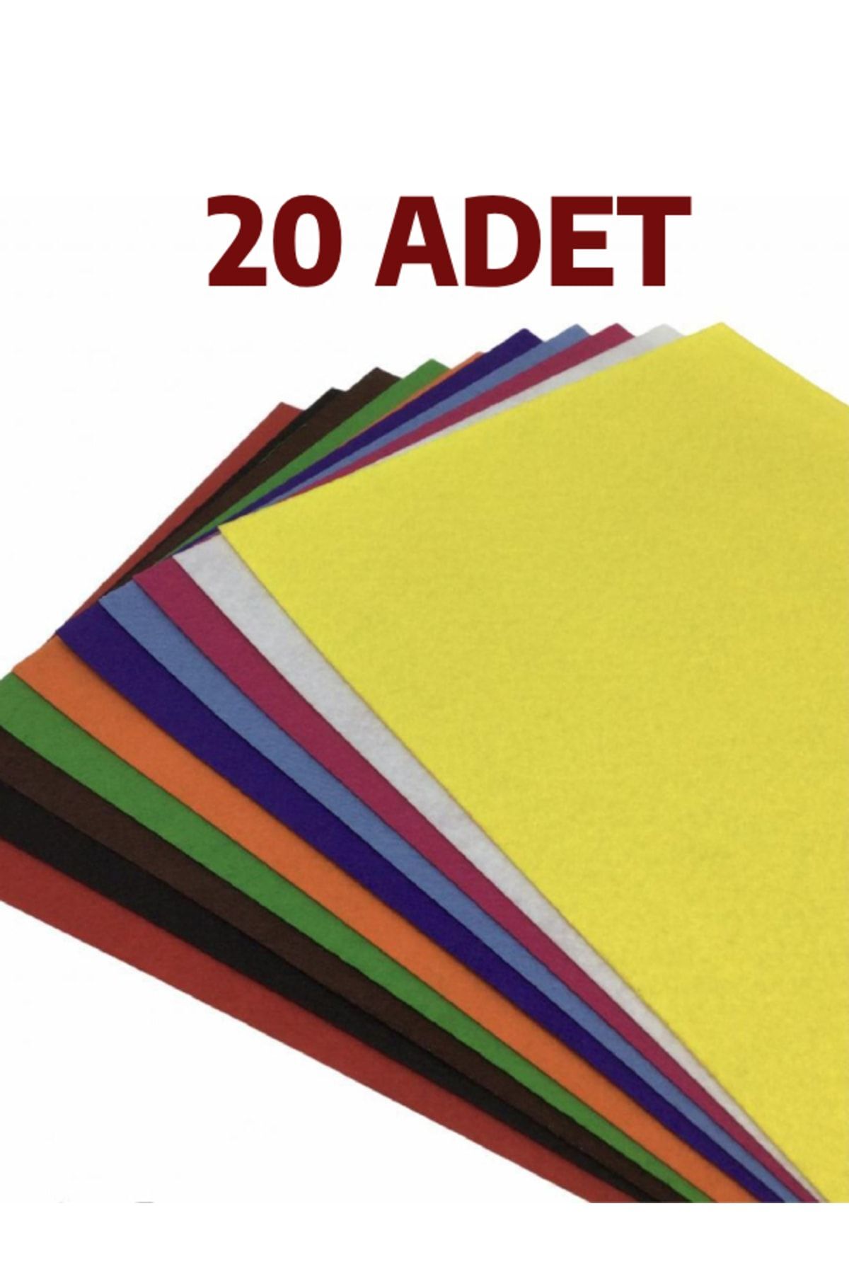 Keçe Karışık Renk 20 Adet - A4 Boyutunda 20x30 Cm.
