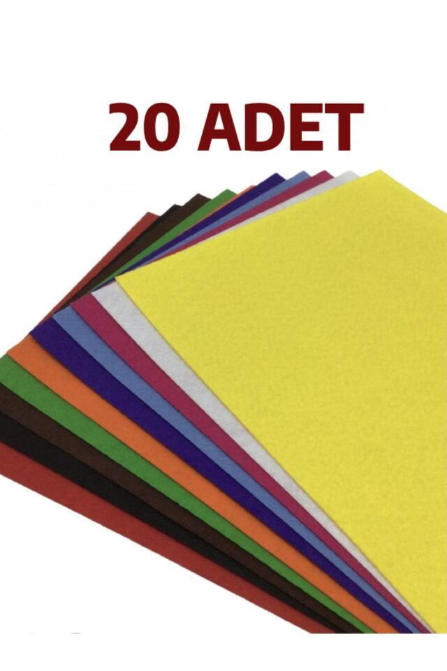 Keçe Karışık Renk 20 Adet - A4 Boyutunda 20x30 Cm.