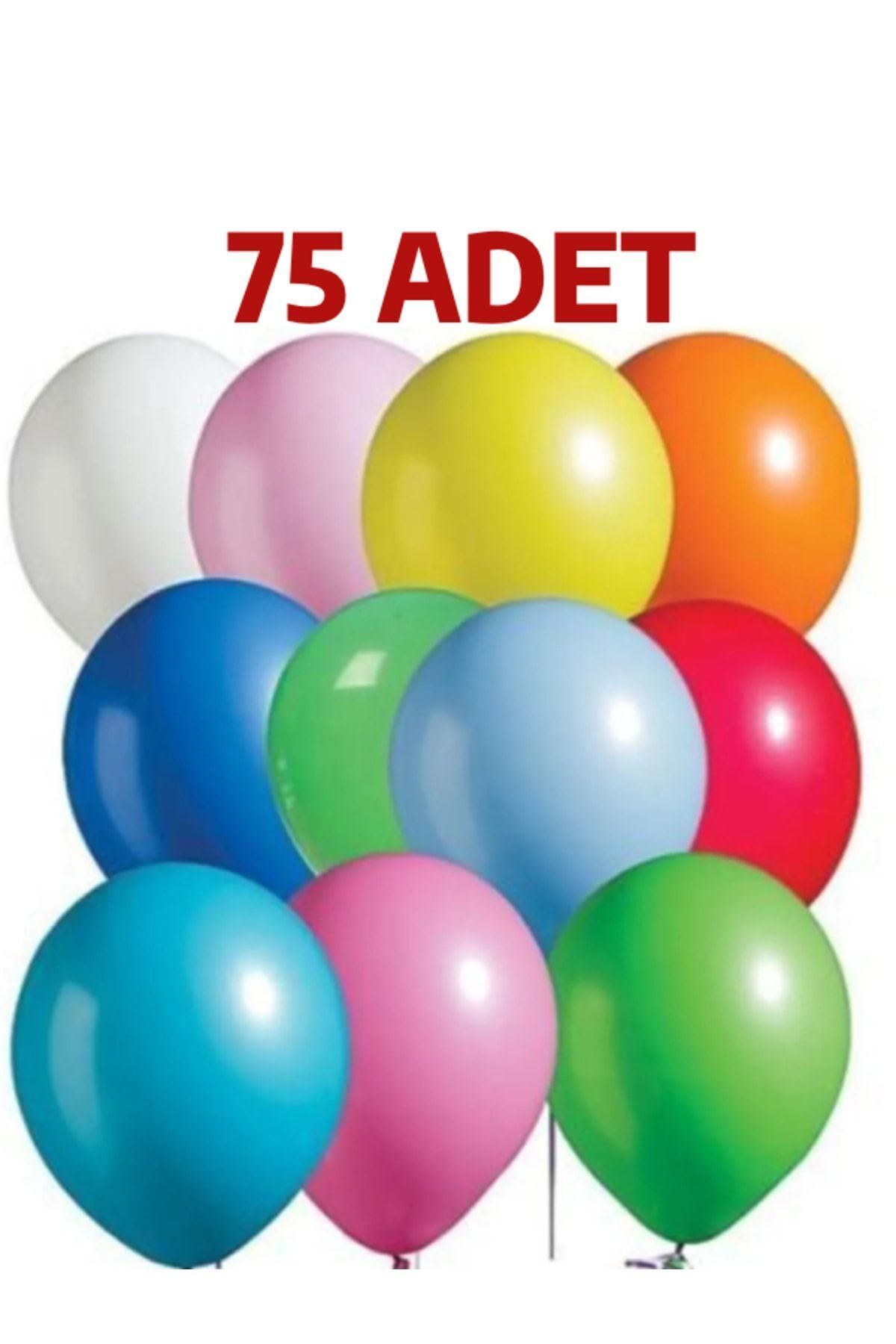 Renkli Balon 75 Li Karışık Renk Parti Doğum Günü Kutlama Özel Günler