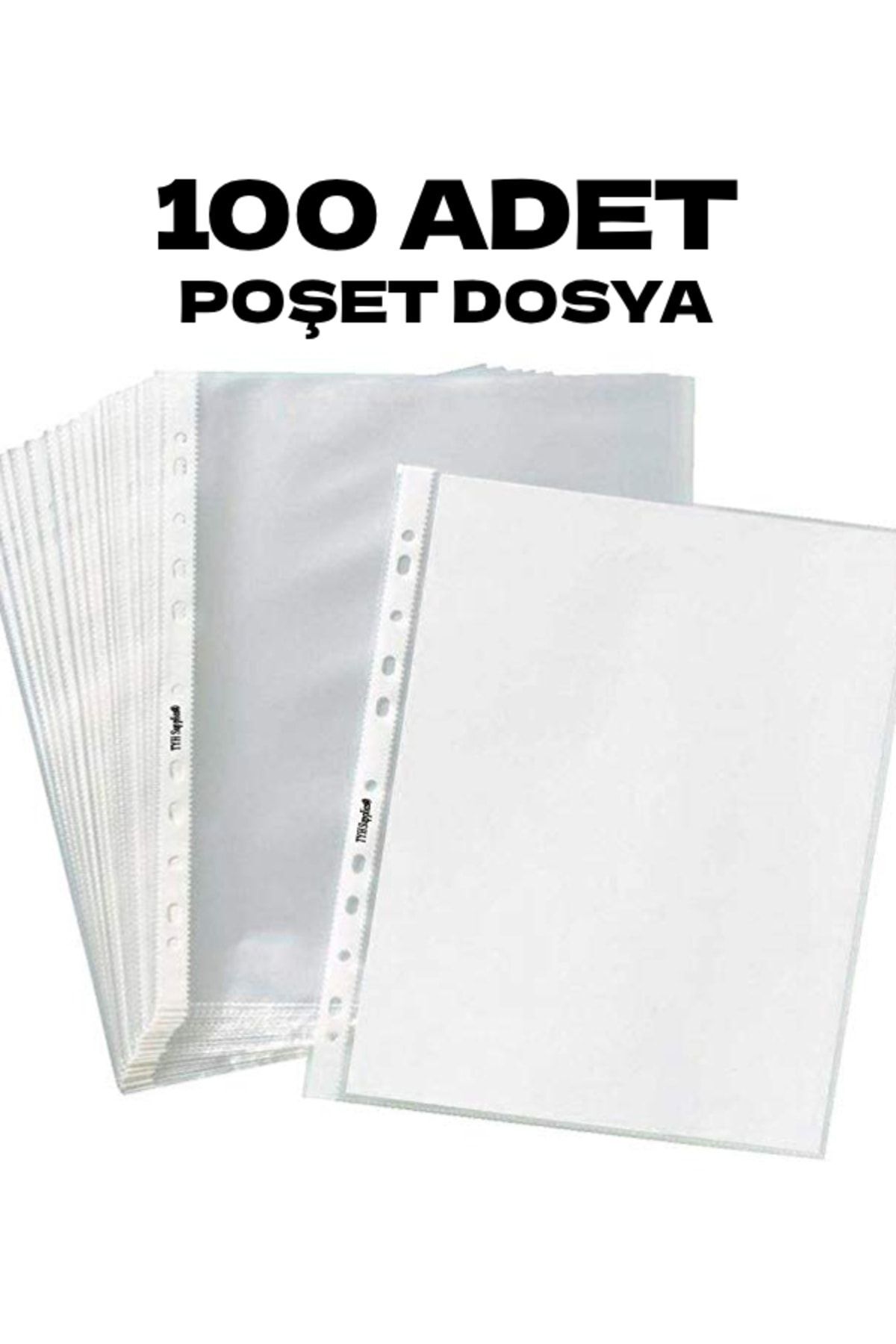 100 Adet A4 Şeffaf Dosya Föy Poşet Dosya
