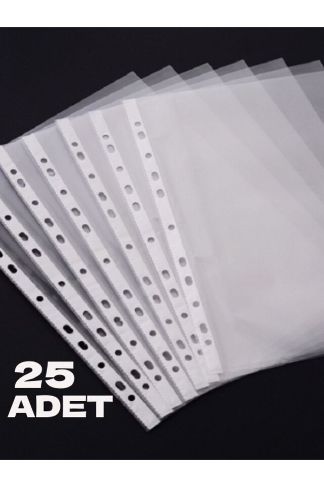 25 Adet A4 Şeffaf Dosya Föy Poşet Dosya