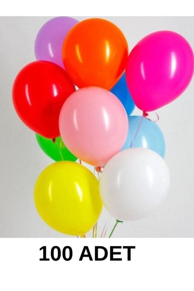 Renkli Balon 100'lü Karışık Renk Parti Doğum Günü Kutlama Özel Günler