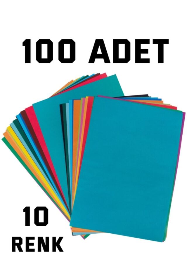 100 Adet A4 Elişi Kağıdı Karışık Renk