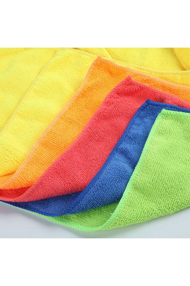 8 Adet Mikrofiber Bez Genel Temizlik Bezi Çok Amaçlı Toz Bezi