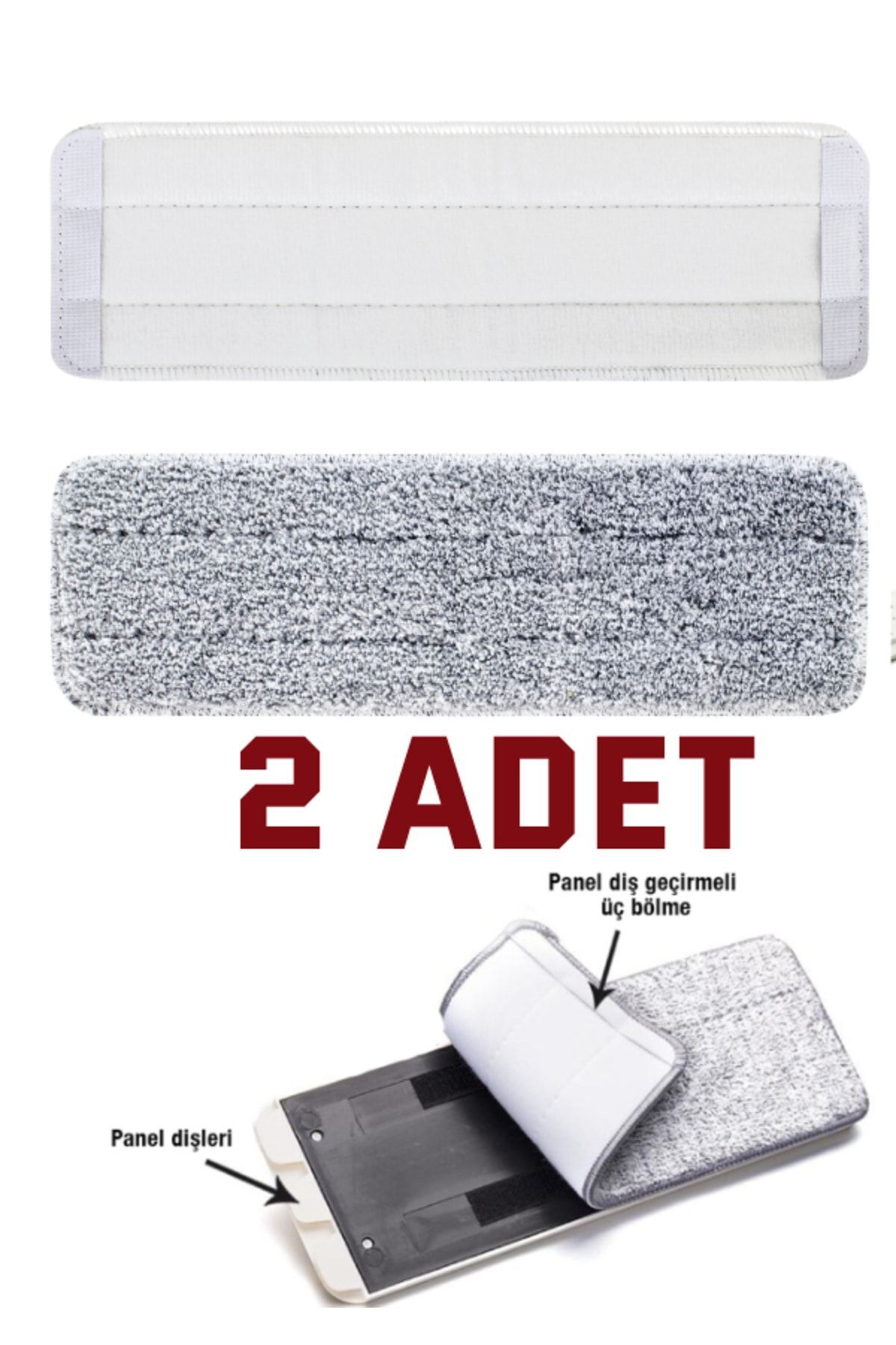 2 Adet Tablet Mop Yedek Bezi Mop Yedeği